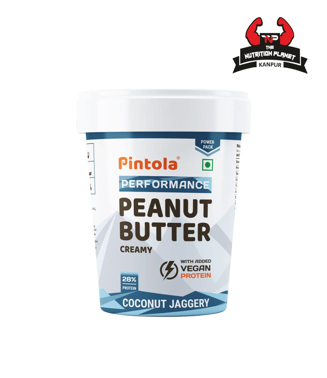 Pintola Coconut Jaggery Performance Series Peanut Butter - Vegan Protein | 28% Protein | High Protein & Fiber